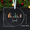 Colorful Seoul Ornament - Skyline Acrylic Ornament - Seoul Decor - City Xmas Tree - Travel Keepsake
