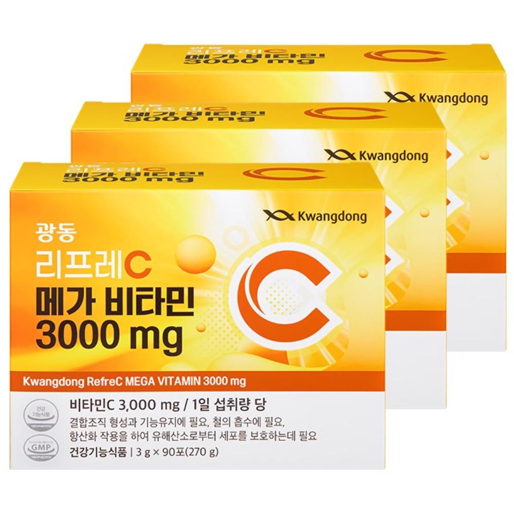 Kwangdong Pharmaceutical Refre C Mega Vitamin 3000 270g 3 pcs