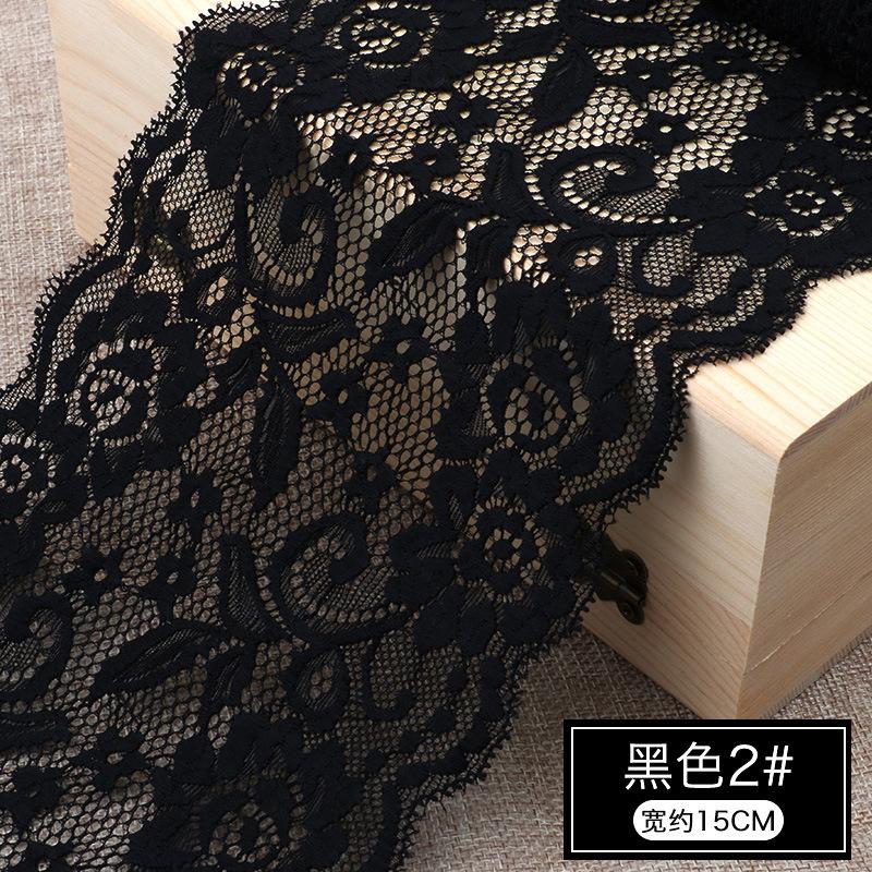 Koronka Koronka Ubrania Dekoracyjne Spódnica Tkanina Akcesoria Tkaninowe Czarno-Białe Ręcznie Robione DIY Szeroka Koronka z Koronkową Krawędzią