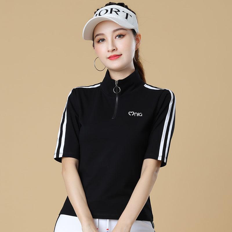 Summer POLO Collar Short Sleeved T-shirt for Women, Summer Women, Breathable Sports Outdoor T-shirt