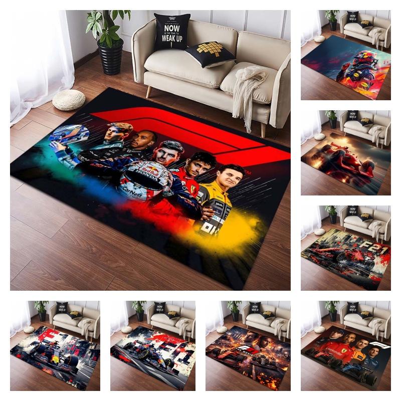 F1 Rennfahrer Helm Druck Rutschfest Groß Wohnzimmer Teppich Weich Verschleißfest Motorsport Sofa Schlafzimmer Heimdekoration Boden Teppich