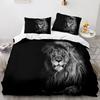 Animal Lion Bedding Set Cool Animal Bed Linen Home Decor Single Double Twin Size For Boys Girls Boys Adults Lion Duvet Cover Set