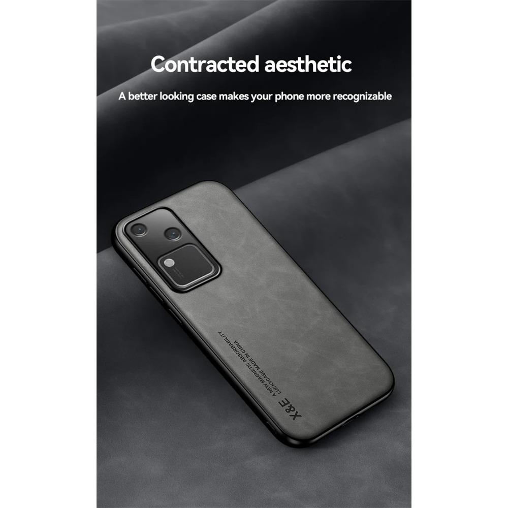 Shockproof Case for VIVO V30 Pro V29 V29e Protective Cover Car Magnetic Holder Phone Textured Business Full Protection Cover