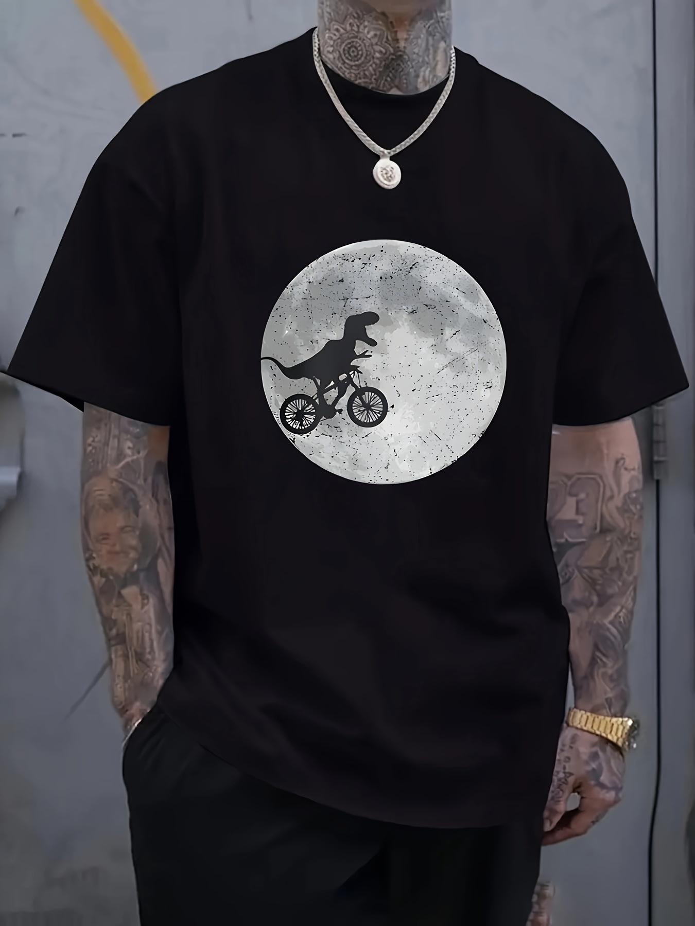 Dinosaur Biking Graphic T-shirt - Soft XL