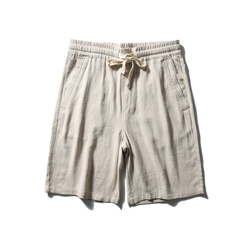 Linen Shorts Men's Loose Summer Thin 2024 New Arrival Cotton Linen Cropped Pants Export Export Men's Pants Casual Pants