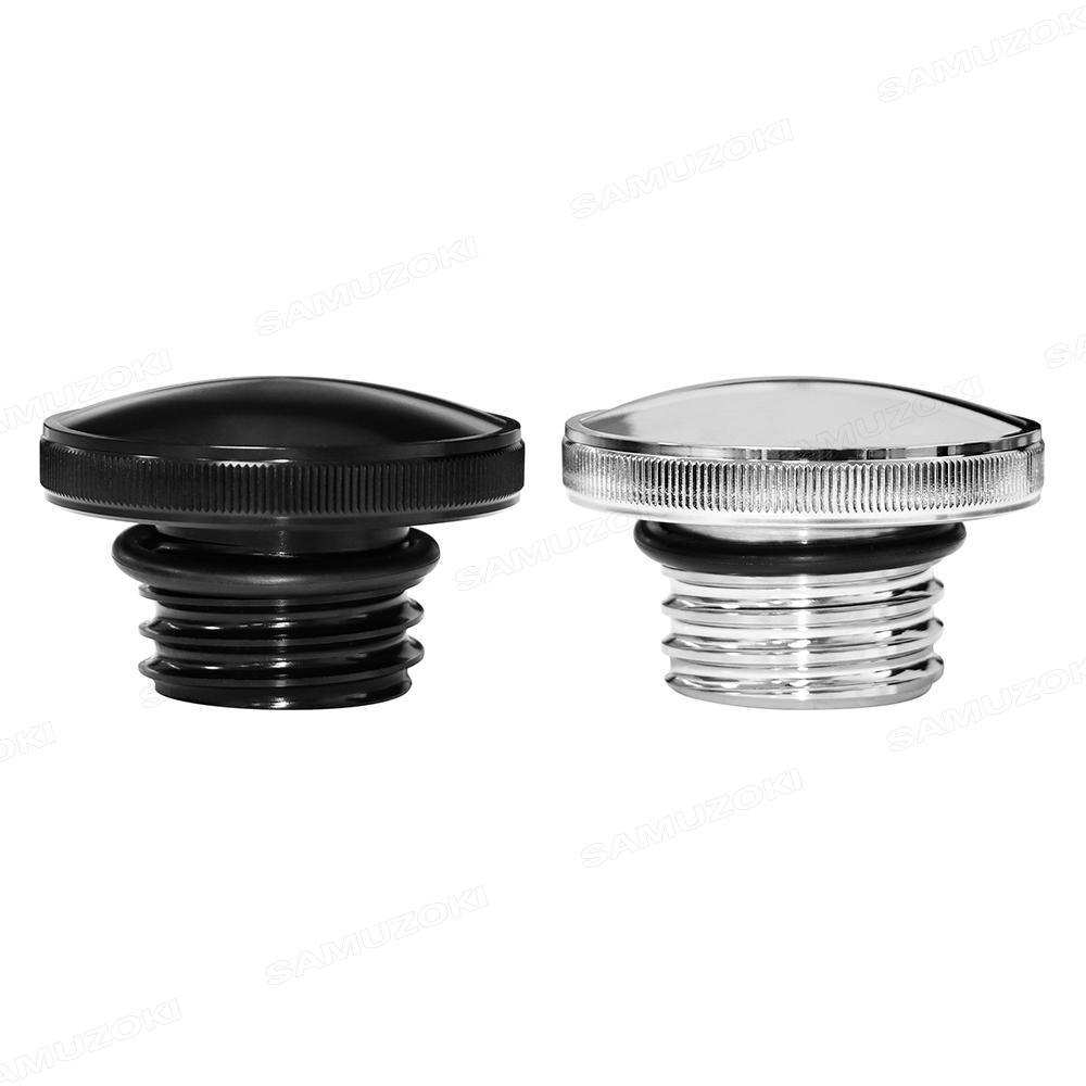 Chrome Vented Gas Cap Fuel Tank Smooth For Harley Sportster 883 XL Dyna Softail 96-23