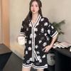 South East Asia bubble cotton pajamas girls summer short-sleeved shorts 1011 cartoon loungewear suit new