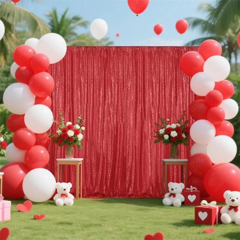 1PCS Sequin Backdrop,Glitter Background Curtains Shimmer Photography for Party Wedding Birthday Christmas Baby Shower Back Drop Decor