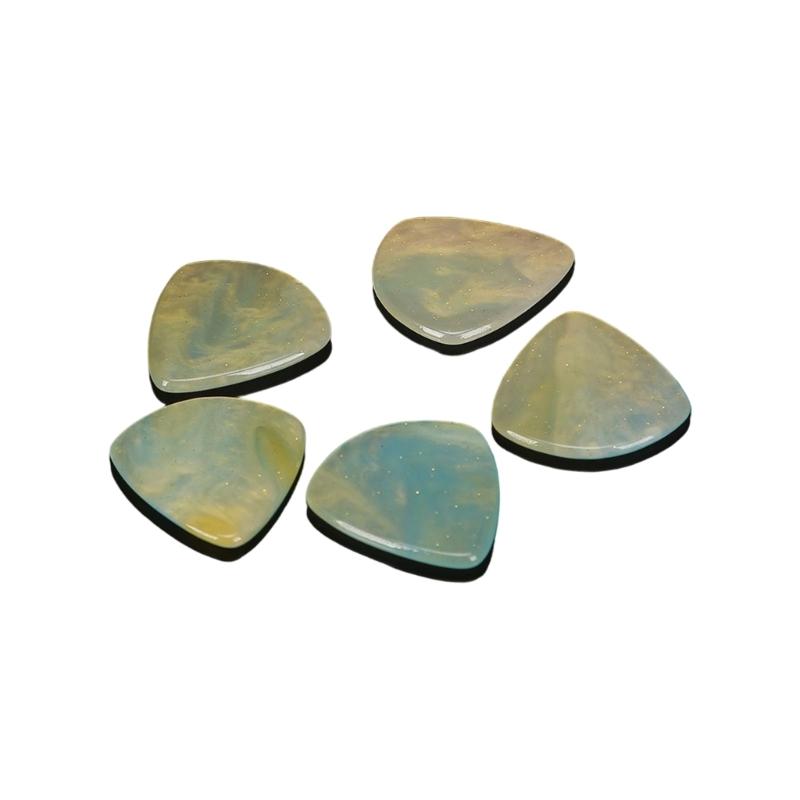 5Pieces Professional Resin Guitar Picks Guitar Plectrums for Fast Playing with Ergonomic Grip and Multiple Color Option