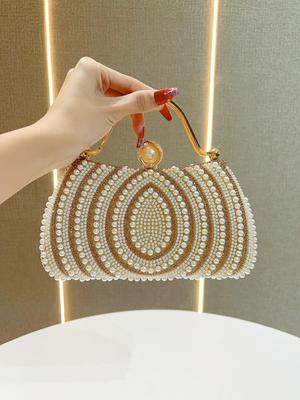 Perlen Strass Abendtasche: Europäischer & Amerikanischer Stil Umhängetasche