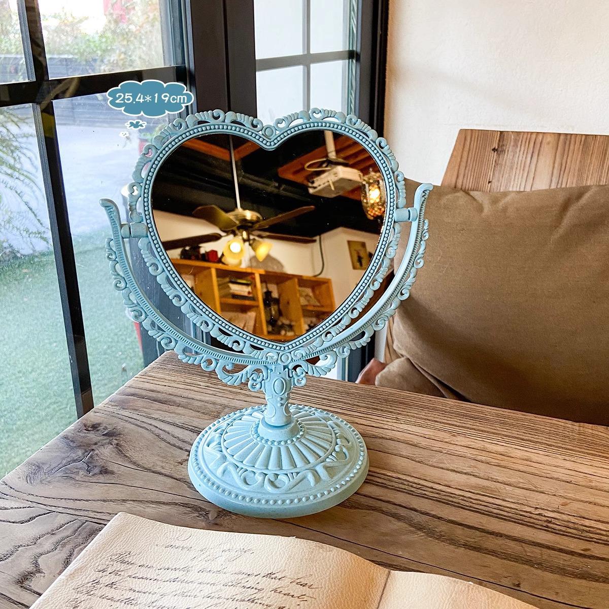 

Европейское ретро двухстороннее принцессное зеркало для макияжа для спальни или общежития