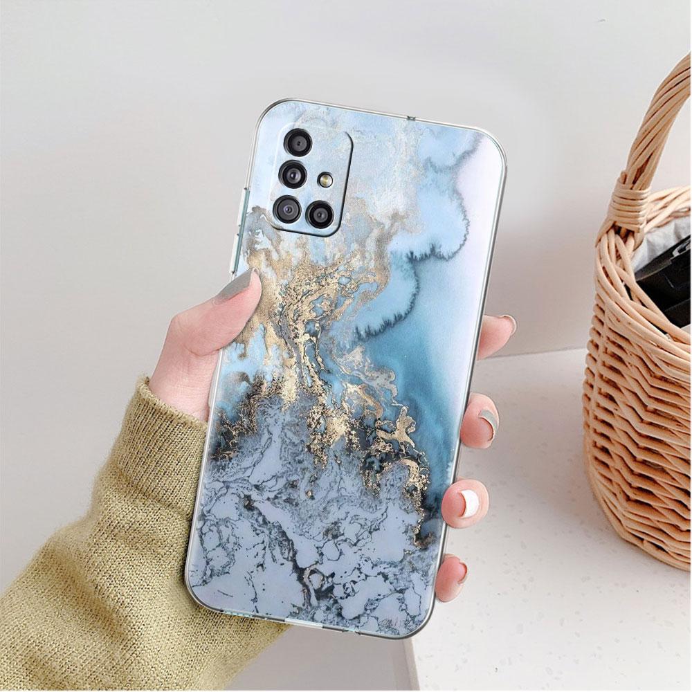 

Мраморный прозрачный чехол для Samsung Galaxy A52 A12 A51 A32 A21s A71 A32 A22 50 A70 A31 A72 5G чехол для телефона Samsung A53 5G