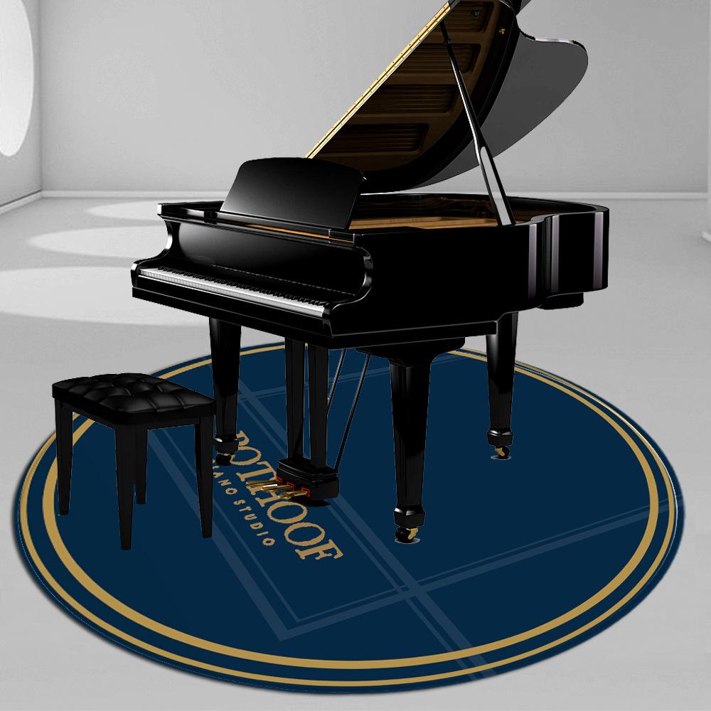 Round Piano Carpet Giveaway Floor Mat Musical Instrument Promotional Item Qin Shop Gift Company Quick Manufacturing