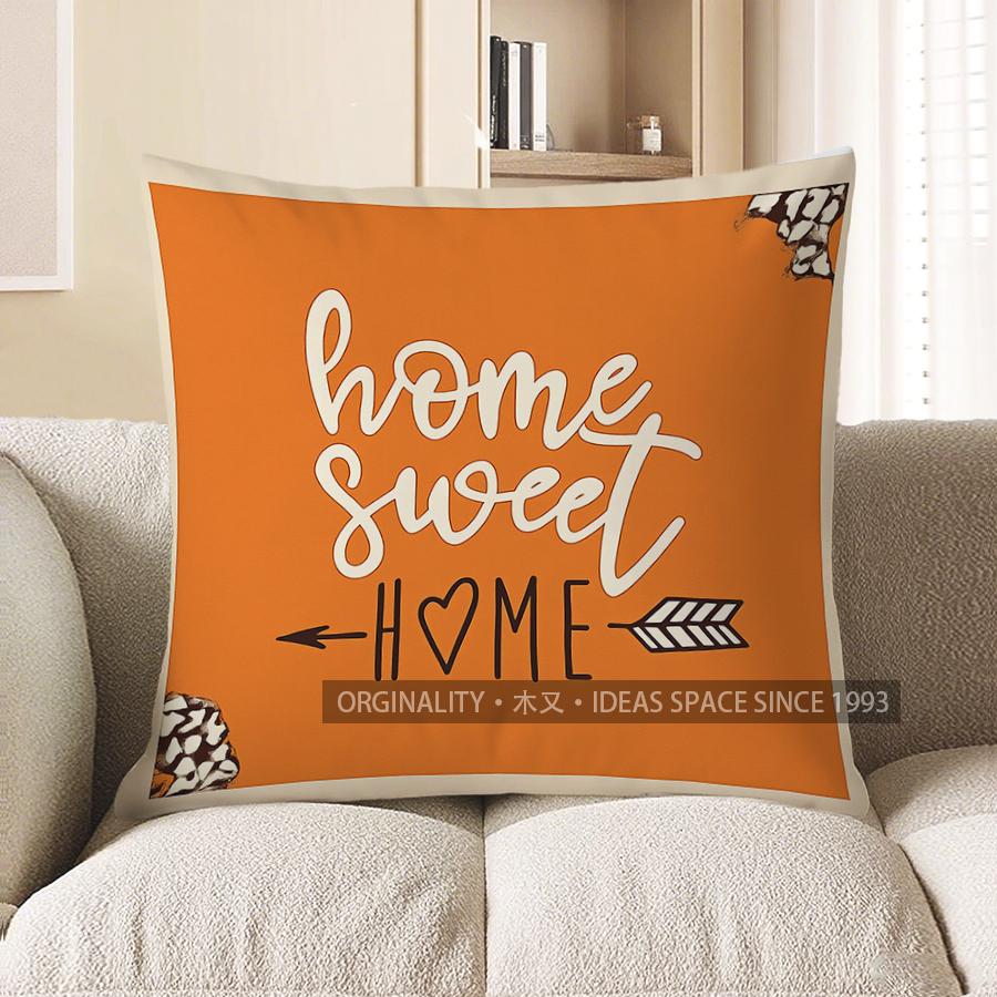 Home Decor Home Sweet Home Arrow Decorative Pillow Pattern Cushion Cover Suitable For Sofa Bedroom Car Pillow Cover