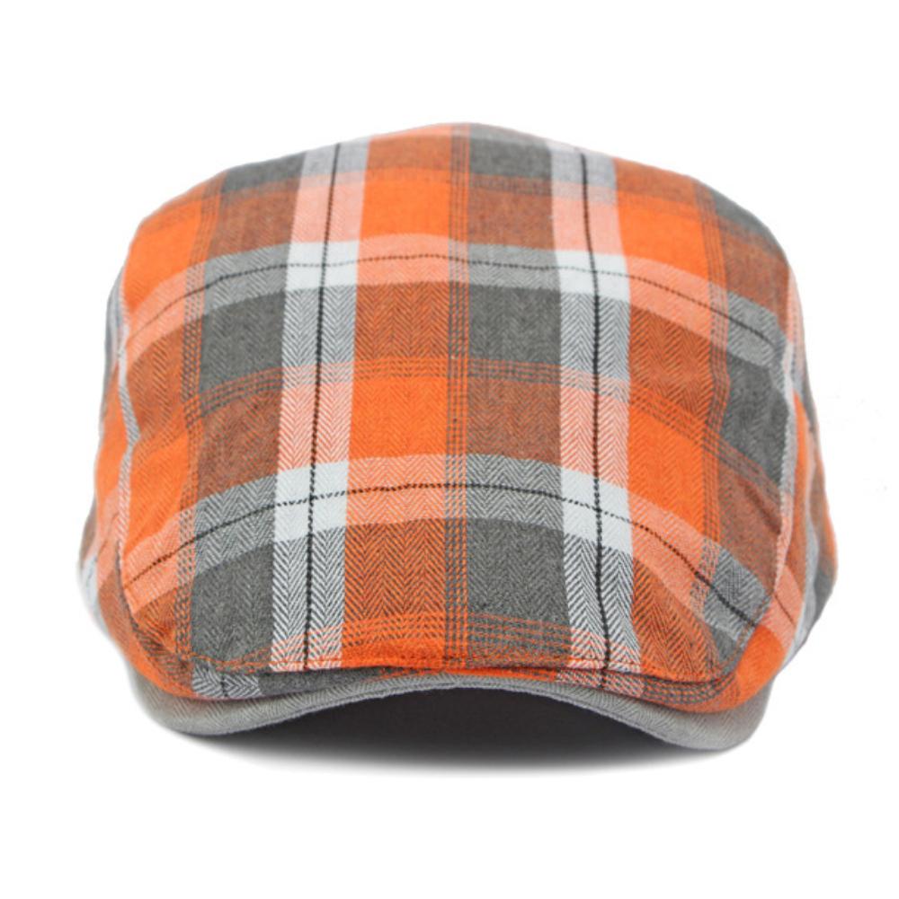 HT4637 Berets for Men Women Vintage Artist Painter Plaid Beret Hat Male Female Adjustable Ivy Flat Cap Spring Summer Beret Caps