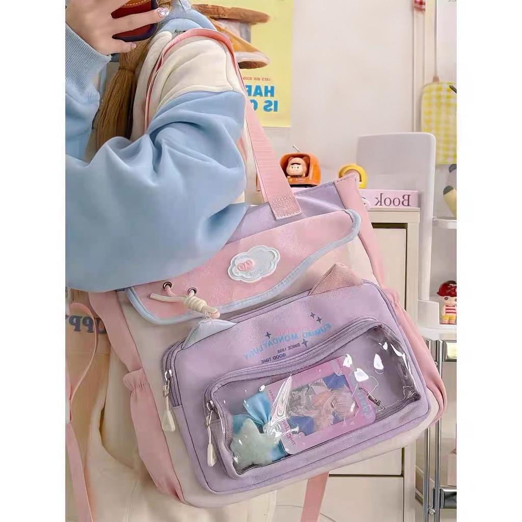 Y2K Cartoon Ulzzang Ita Bag Cute Sweet Women'S Tote Bag Preppy Style Large Capacity Harajuku Single Shoulder Crossbody Bag