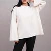 European and American Minimalist Fashion Casual Knit Sweater 2025 Autumn/winter Lazy Style New Round Neck Loose Sweater for Women