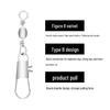 Type B Snap Swivel Barrel-Shaped Figure-8 Ring Connector for Sea Rod Fishing
