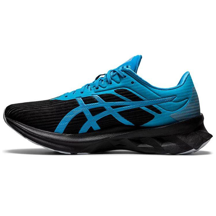 Asics Novablast 1 Comfortable Versatile Fabric Low-Top Casual Running Shoes Men sneaker Blue Black 1201A065-008