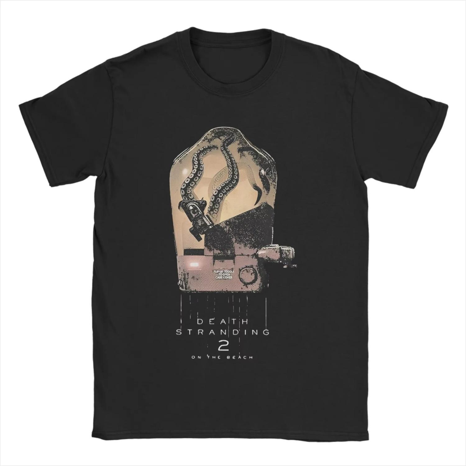 

2025 Death Stranding 2 New Series T Shirt Video Game Hipster T-Shirts Short Sleeves Tops Summer Crewneck Plus Size Clothes Tops S чёрный