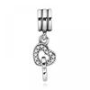 PAndora 791242cz Interlock Heart Pendant And Dangle Silver Charm