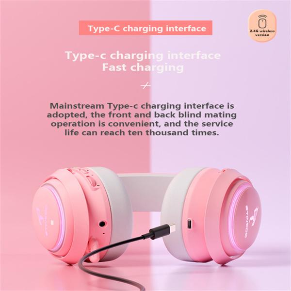 Cheap Cat Ear Headset Wireless Gaming Headset, Suitable For PS5 / PS4