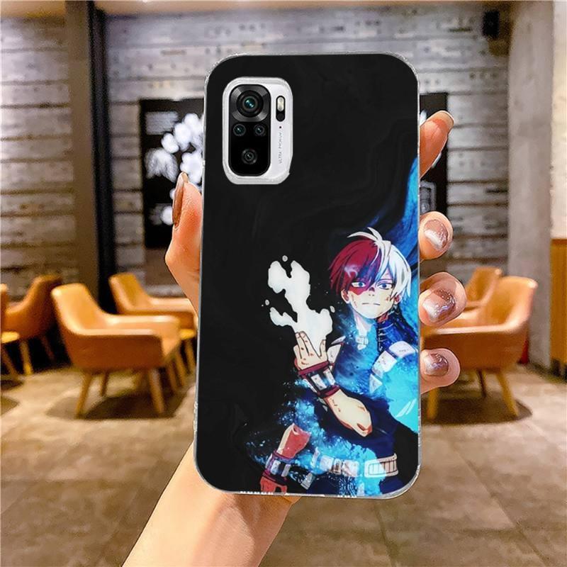 Shoto Todoroki Phone Case For Xiaomi 12 11T 10 9 Redmi Note 11 10 10S Pro Redmi 9 9A 8 Transparent Phone Cover