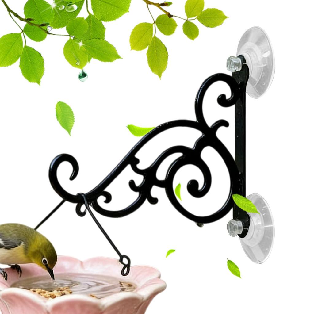 Bird Feeder Hangers with Suction Cup for Window Bird Feeder Stand Wind Chime Hook Scourtyard Lights Rack for Garden Deck Railing