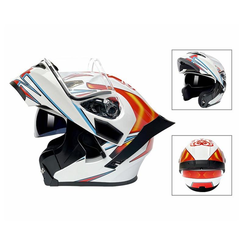 Full Face Motorcycle Helmet Men Women Lightweight Anti-Cold Dual Visor DOT Certified