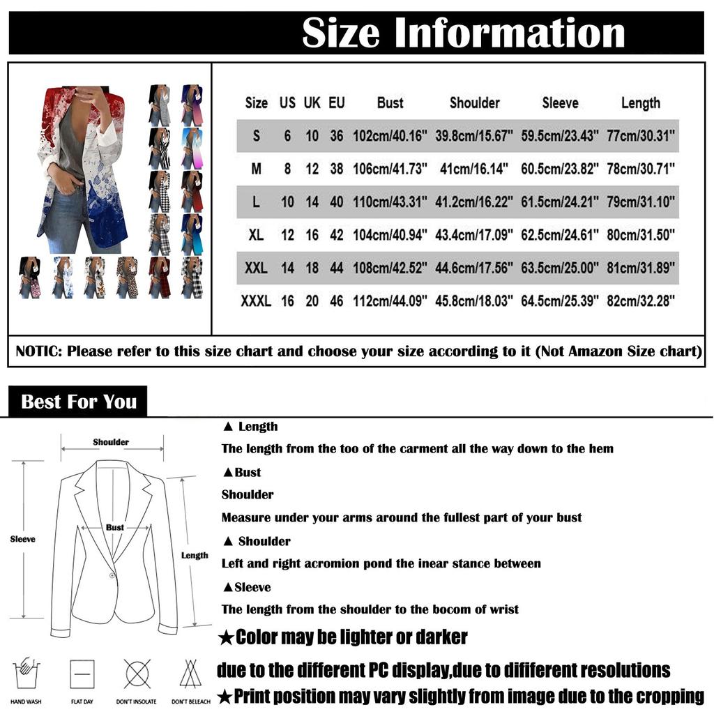 Women's Fashion Lapel Printed Jacket Temperament Casual Suit Jacket
