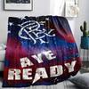 Rangers FC Printed Flannel Blanket, soft throw for bedroom sofa, washable, Christmas present, great gift.