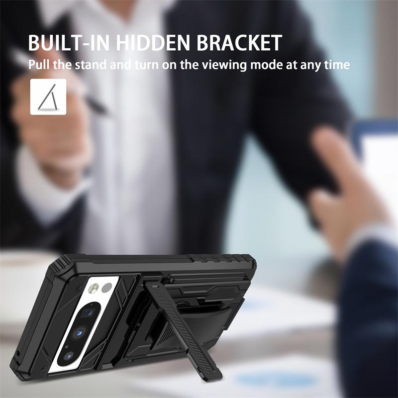 Heavy Duty Armor Case For Google Pixel 9 Pro XL 8 Pro Cover Belt Clip Holster Kickstand Coque Funda