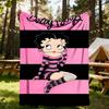 1PC Betty Boop Outdoor Blanket Lightweight Flannel, Soft & Warm, All-Season Use for Sofa, Outdoor, Camping, Living Room, Office41