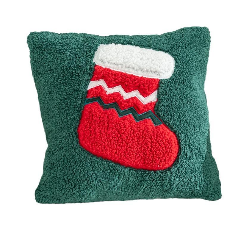 

Популярная Рождественская Подушка Шу Вельвет Вышивка Обнимающая Санта Клаус Вышитая Праздничная Декоративная Подушка Украшение для Дома 45x45cm