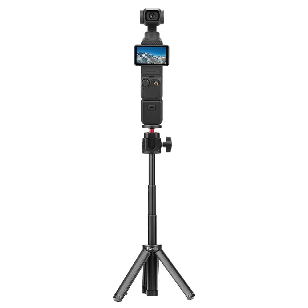 Extension Rod Tripod with 1/4inch Thread Extending Selfie Stick Rod Bar Protable Tripod Stand for DJI Osmo Action 5 Pro/Pocket 3