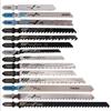 48Pcs HSS Ground Teeth Straight Cutting T-Shank Jig Saw Blades Metal Steel Wood Assorted Saw Blades Woodworking Tools Cutting
