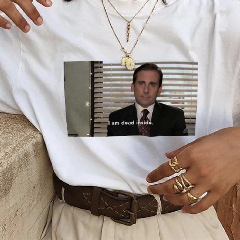 

Summer T Shirts Women I am dead Funny Tshirt Office Michael Scott TShirt Unisex Tumblr Grunge Fashion Casual TShirt S