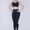 Women's Double Strap Yoga Set: Stylish Back Fitness Bra & High-Waist Lifting Pants