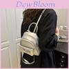 Bow Minimalist Pu Fashion Backpack With Zipper Closure For Daily Use