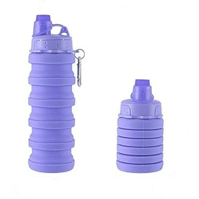 

Съедобная силиконовая камуфляжная спортивная чашка, креативная всасывающая насадка, складная силиконовая бутылка для воды, портативная выдвижная бутылка для воды на открытом воздухе 600ml фиолетовый