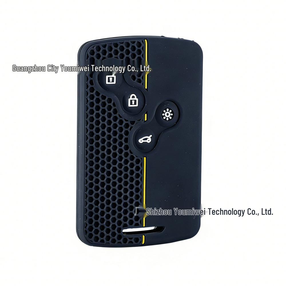 Renault Koleos/Kadjar/Megane/Scenic 4-Button Silicone Key Cover with Honeycomb Texture
