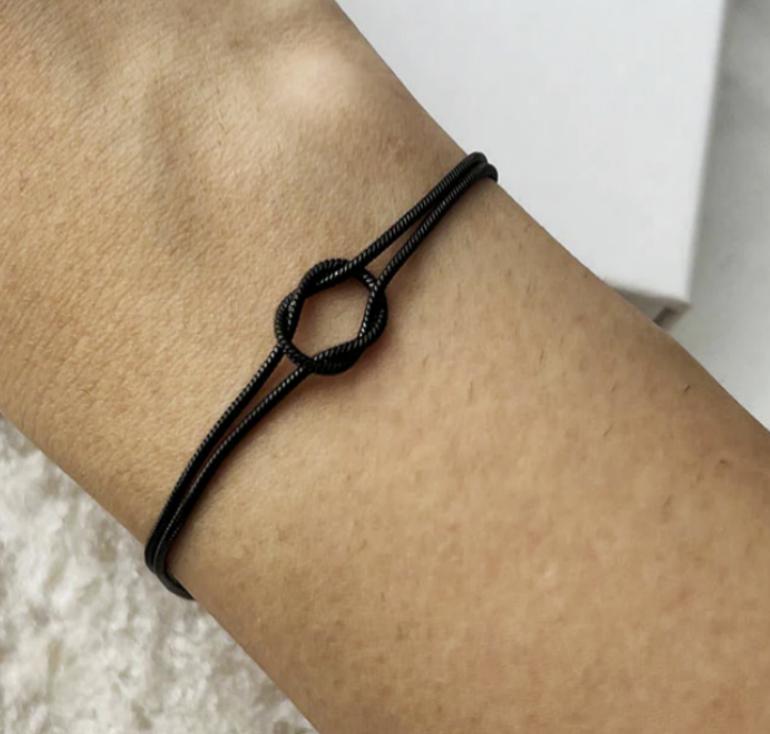 Individuelle Edelstahl PVD Damen Quadrat Schlange Halskette Kette Liebe 14k Gold Knoten Armbänder für Herren