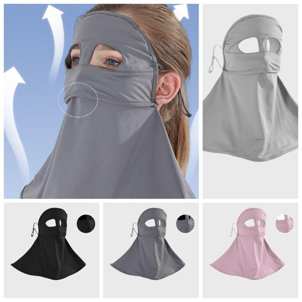 Sun Proof Women Summer Sunscreen Mask Face Cover UV Protection Neck Gaiter  Travel