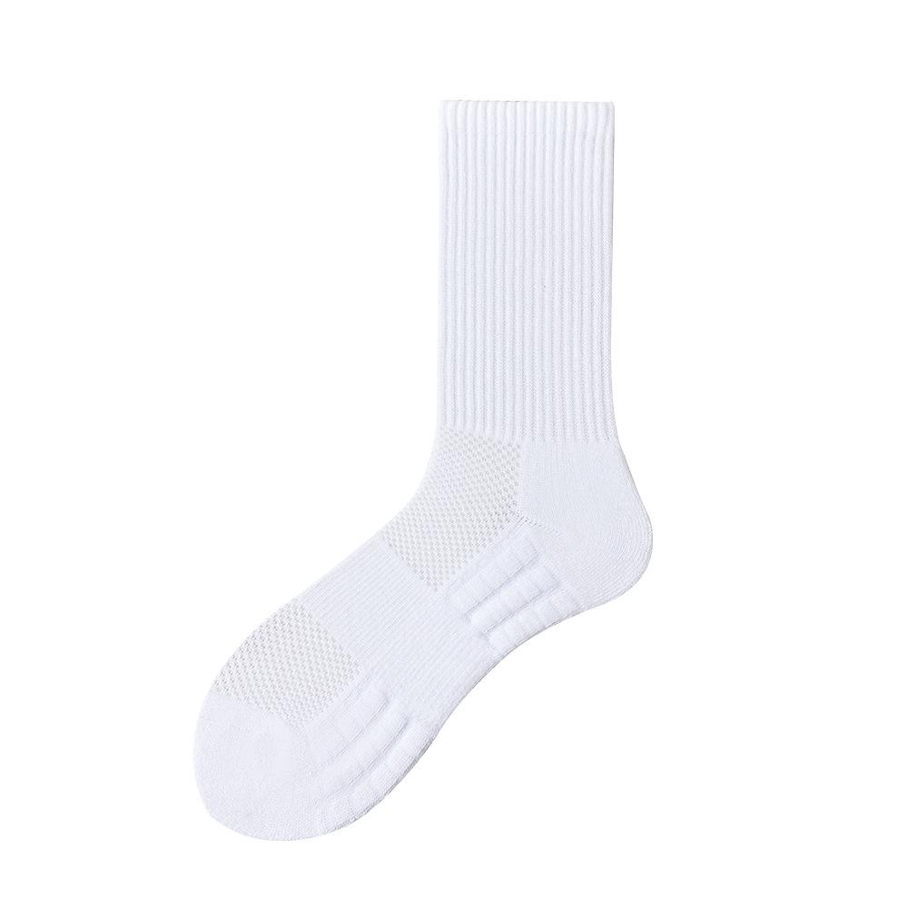 Męskie oddychające białe frotte skarpetki do biegania i koszykówki