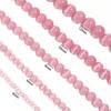 Cute Pink Opal Loose Stone Round Beads for Jewelry Making DIY Charm Without Piercing Bracelet 15'' Strand