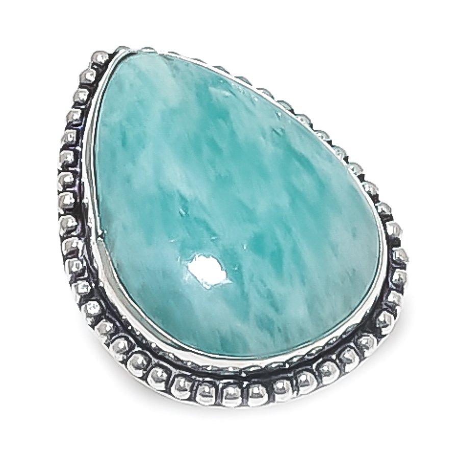 

Amazonite Gemstone 925 Sterling Silver Jewelry Ring Size 6
