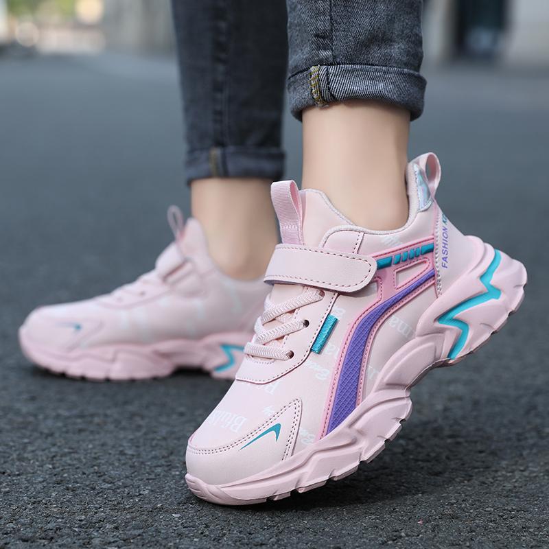 Dziecięce buty na co dzień Unisex lekkie buty studenckie do biegania skórzane buty sportowe dziecięce chłopięce rekreacyjne tenisówki