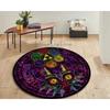 Zelda Symbol Round Rug Retro Style Game Room Carpet for Living Room Gaming Decor Zelda Majora’s Mask Rug Gift for Gamer