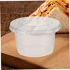HAWILLOSCH Disposable Soup Bowls with Lids, 50-Piece 200ml Portable Porridge Cups for Salad Dressing, Dessert, and Ice Cream, Convenient for Storage a
