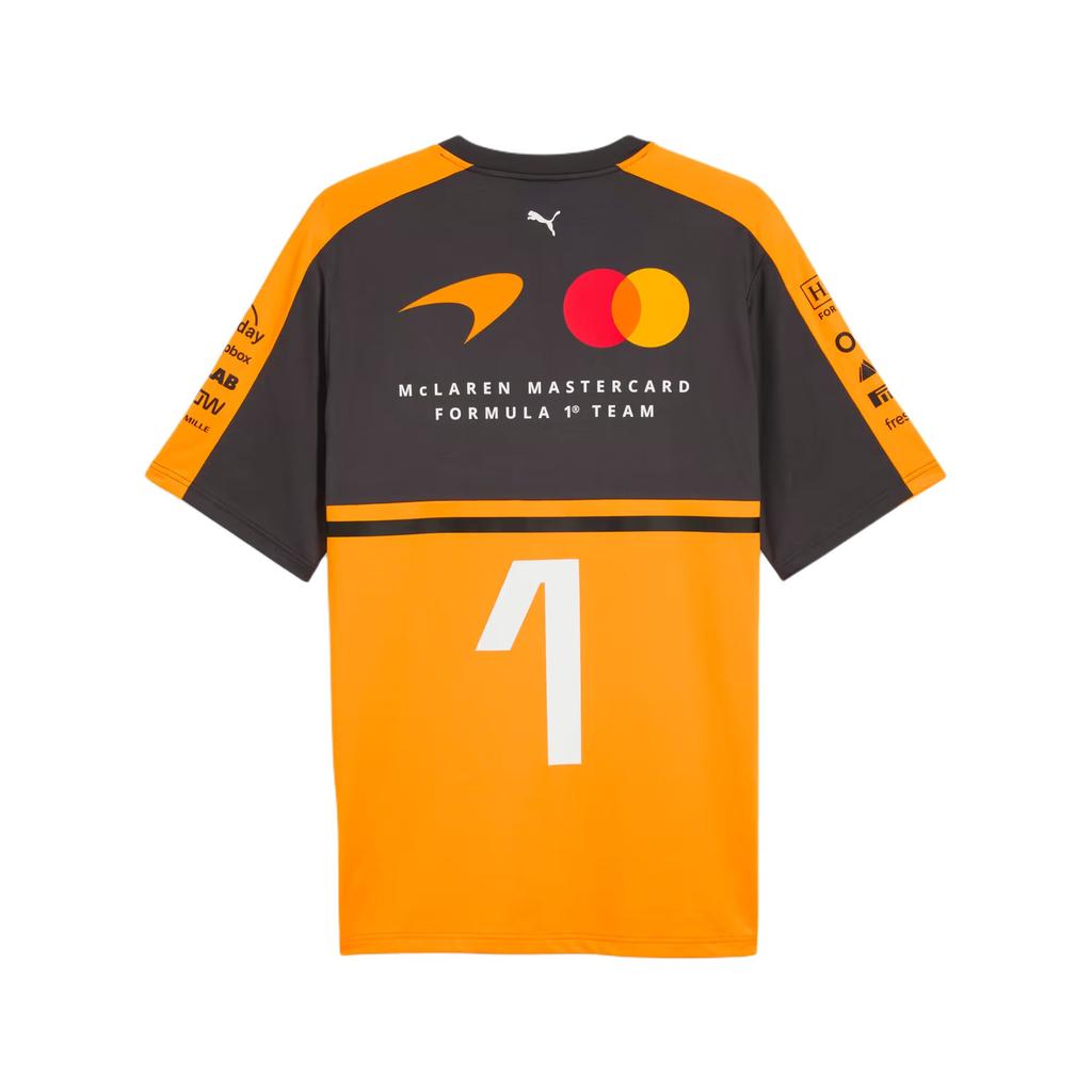 Puma X McLaren Replica Racing Norris Knitted Crew Neck Short Sleeve T-Shirt Men Tops 713953-01